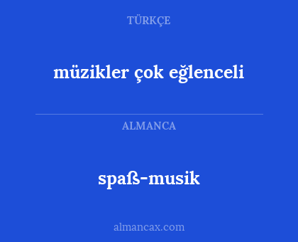 spaß-musik - müzikler çok eğlenceli