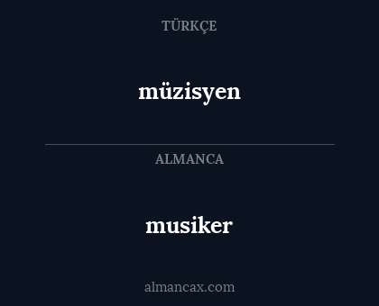 müzisyen - musiker