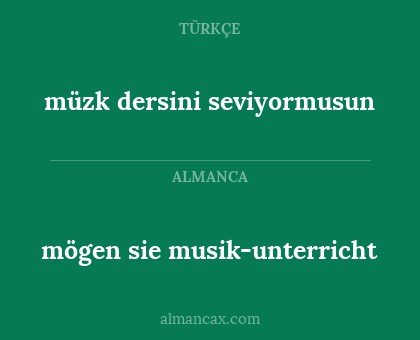 mögen sie musik-unterricht - müzk dersini seviyormusun