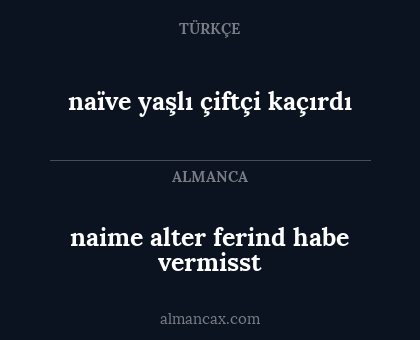 naime alter ferind habe vermisst - naïve yaşlı çiftçi kaçırdı
