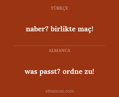 was passt? ordne zu! - naber? birlikte maç!