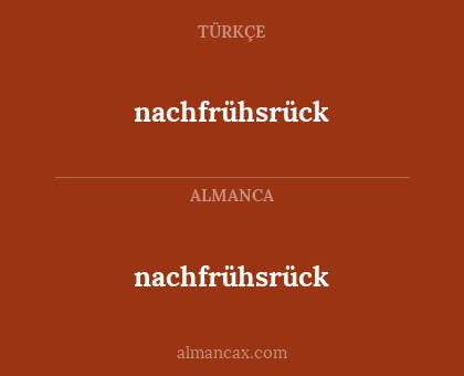 nachfrühsrück - nachfrühsrück