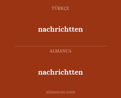 nachrichtten - nachrichtten