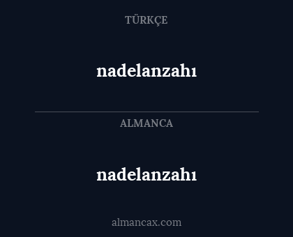 nadelanzahı - nadelanzahı