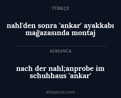 nach der nahl;anprobe im schuhhaus 'ankar' - nahl'den sonra 'ankar' ayakkabı mağazasında montaj