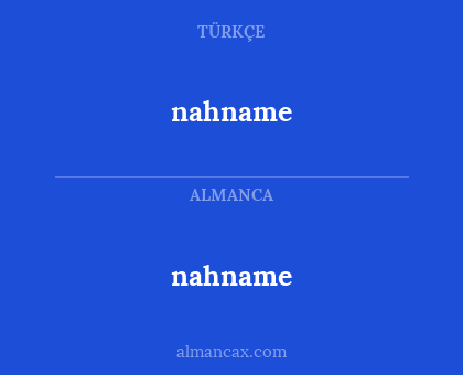 nahname - nahname