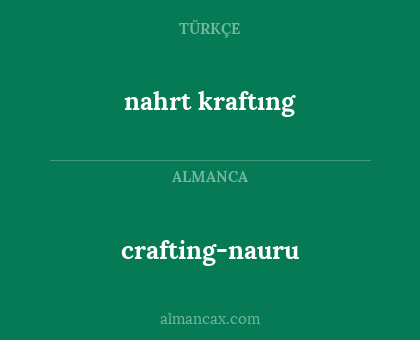 nahrt kraftıng - crafting-nauru