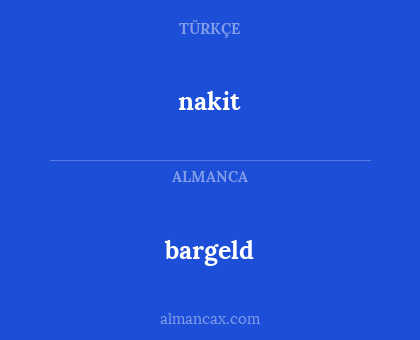 bargeld - nakit