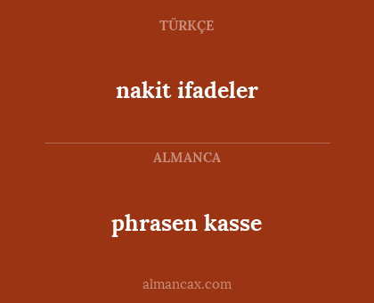 nakit ifadeler - phrasen kasse