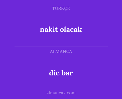 die bar - nakit olacak