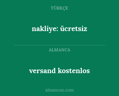 versand kostenlos - nakliye: ücretsiz