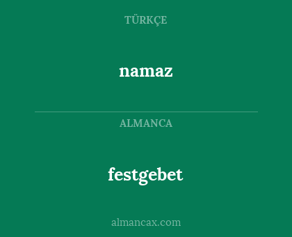 festgebet - namaz