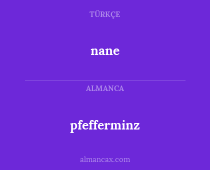 pfefferminz - nane