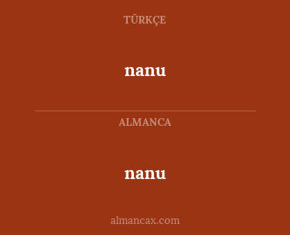 nanu - nanu