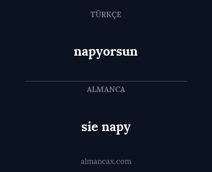 napyorsun - sie napy