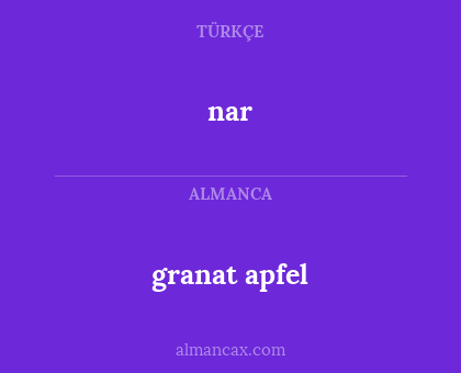 nar - granat apfel