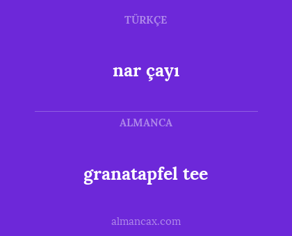 granatapfel tee - nar çayı