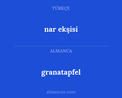nar ekşisi - granatapfel