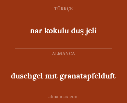 nar kokulu duş jeli - duschgel mıt granatapfelduft