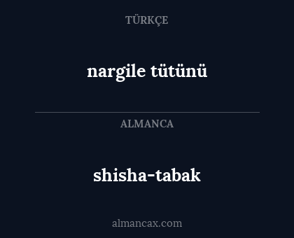 shisha-tabak - nargile tütünü