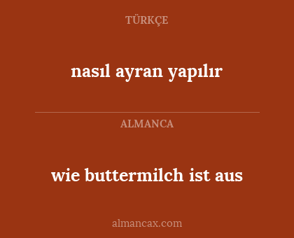 nasıl ayran yapılır - wie buttermilch ist aus