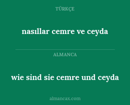 nasıllar cemre ve ceyda - wie sind sie cemre und ceyda