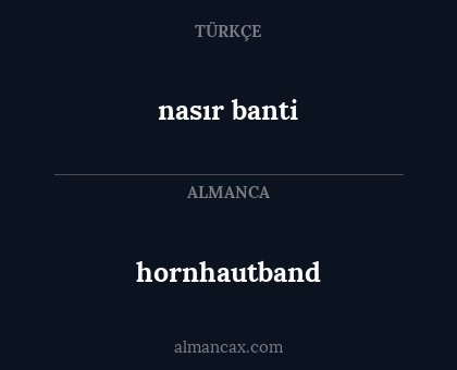 nasır banti - hornhautband