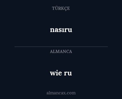 nasıru - wie ru