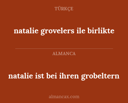 natalie ist bei ihren grobeltern - natalie grovelers ile birlikte