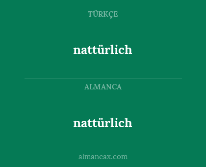 nattürlich - nattürlich