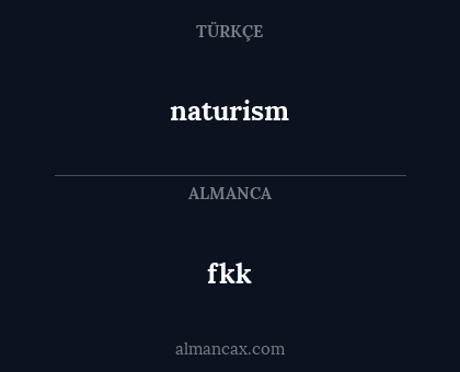 fkk - naturism