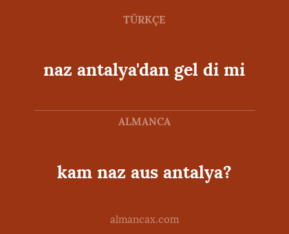 kam naz aus antalya? - naz antalya'dan gel di mi