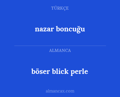 nazar boncuğu - böser blick perle