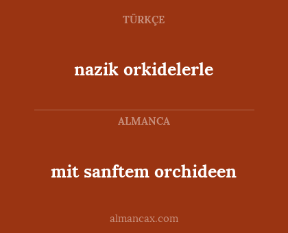 nazik orkidelerle - mit sanftem orchideen