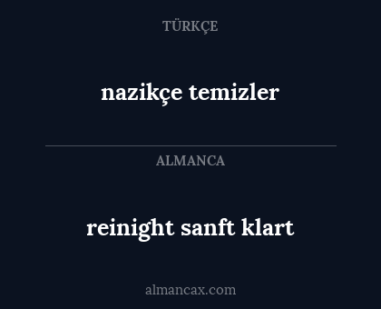 reinight sanft klart - nazikçe temizler