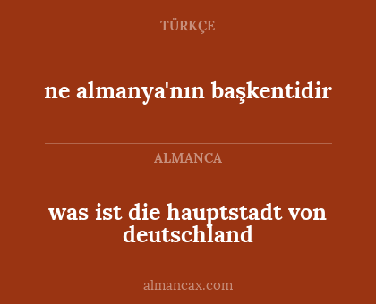 was ist die hauptstadt von deutschland - ne almanya'nın başkentidir