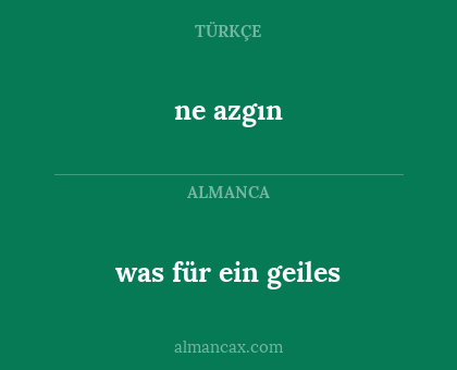 was für ein geiles - ne azgın