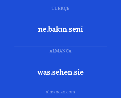 ne.bakın.seni - was.sehen.sie