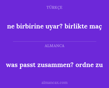 ne birbirine uyar? birlikte maç - was passt zusammen? ordne zu