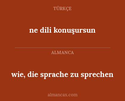 ne dili konuşursun - wie, die sprache zu sprechen