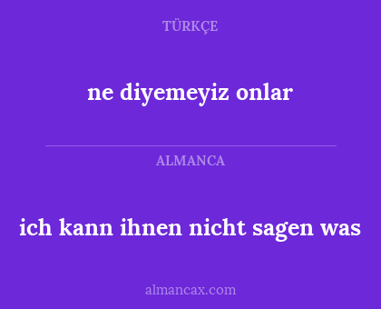 ich kann ihnen nicht sagen was - ne diyemeyiz onlar