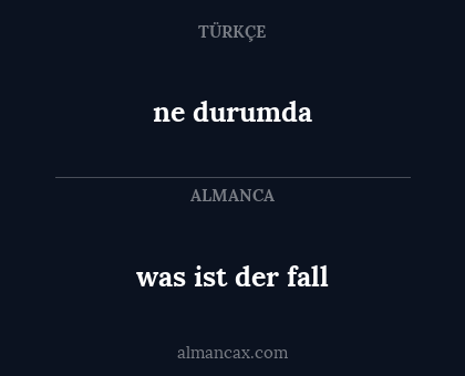 was ist der fall - ne durumda