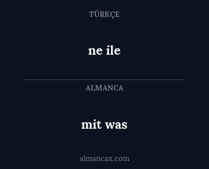 mit was - ne ile