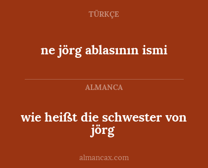 ne jörg ablasının ismi - wie heißt die schwester von jörg