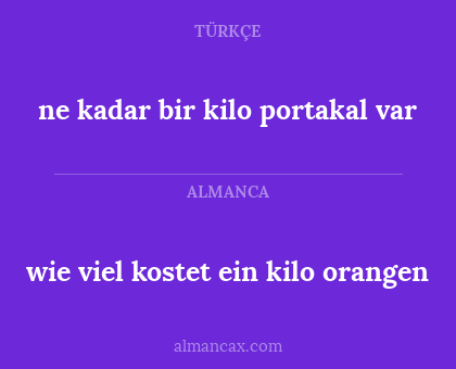 ne kadar bir kilo portakal var - wie viel kostet ein kilo orangen