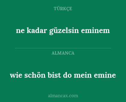 wie schön bist do mein emine - ne kadar güzelsin eminem