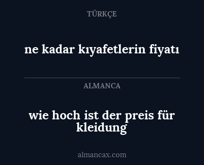 wie hoch ist der preis für kleidung - ne kadar kıyafetlerin fiyatı