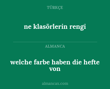 ne klasörlerin rengi - welche farbe haben die hefte von