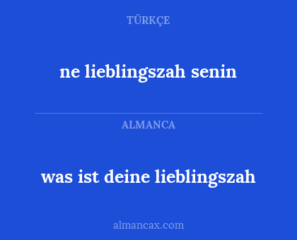 ne lieblingszah senin - was ist deine lieblingszah
