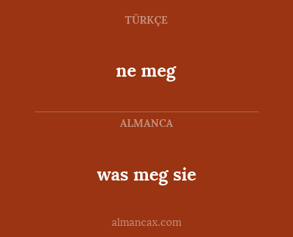 was meg sie - ne meg